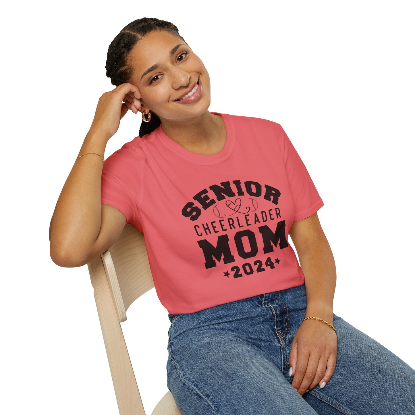 Senior Cheerleader Mom | Unisex Softstyle T-Shirt