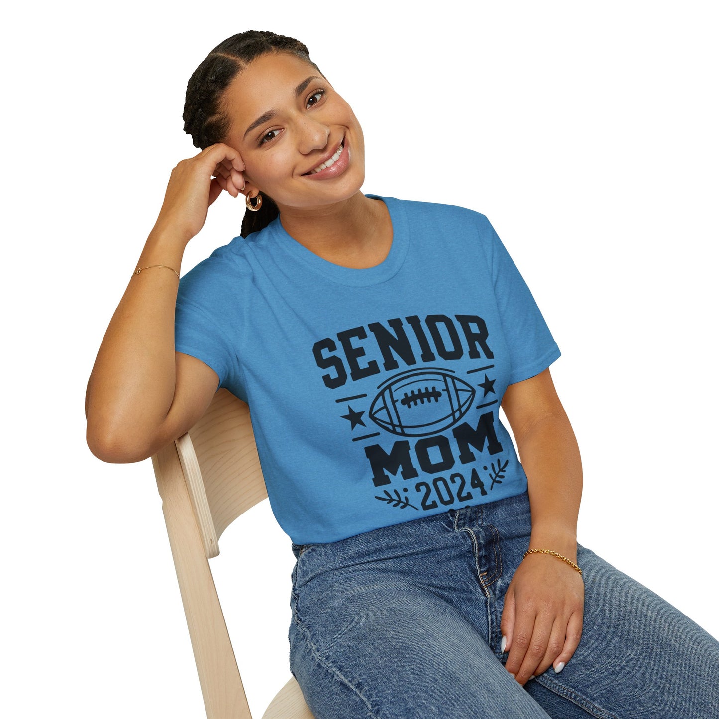 Senior Football Mom | Unisex Softstyle T-Shirt