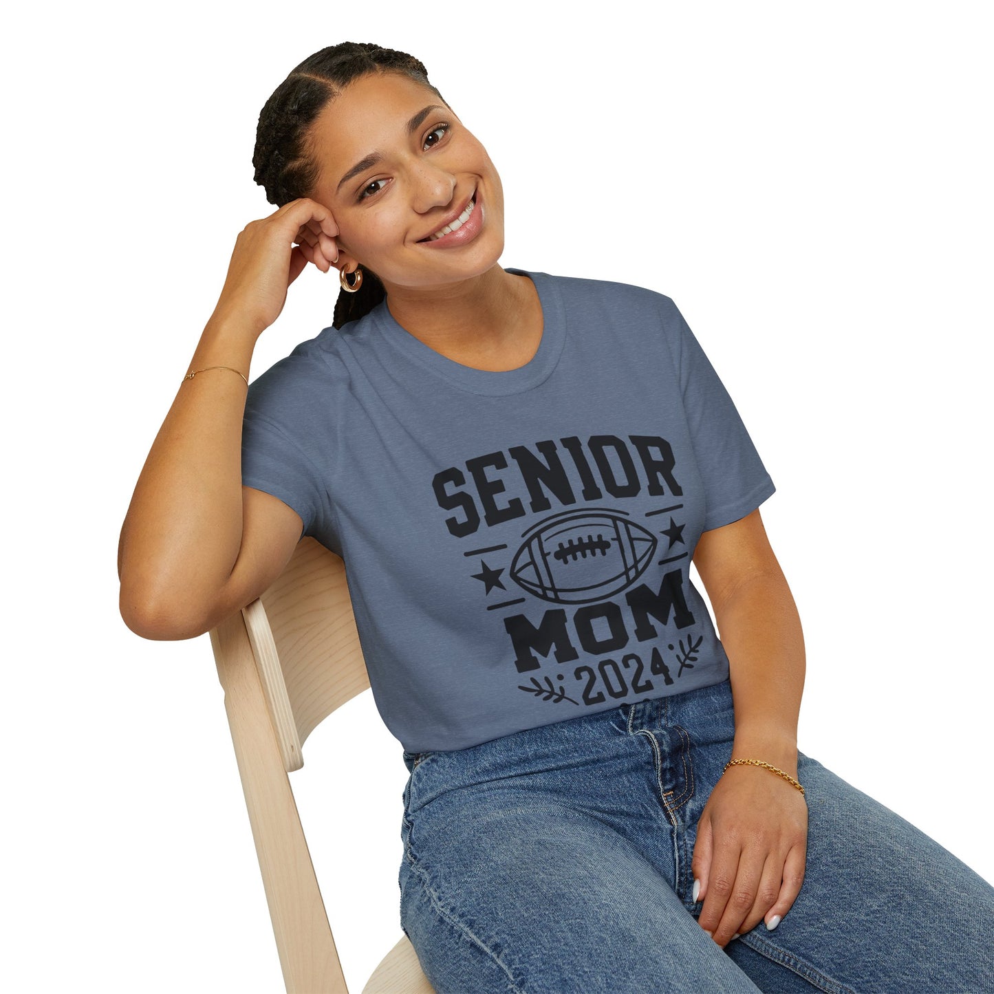 Senior Football Mom | Unisex Softstyle T-Shirt