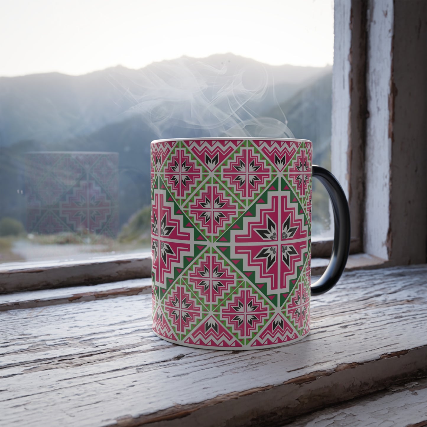 Hmong Tribal Color Morphing Mug, 11oz