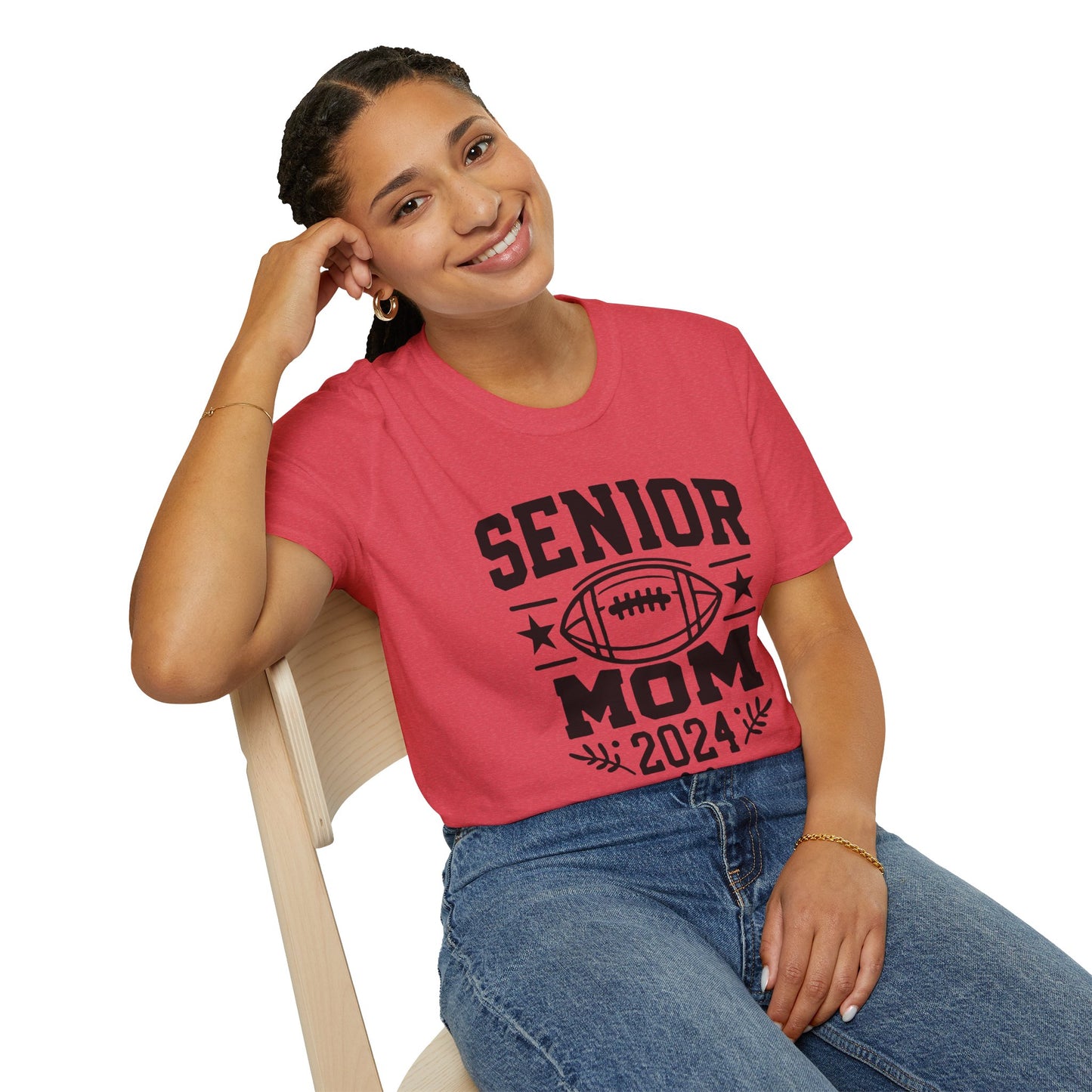 Senior Football Mom | Unisex Softstyle T-Shirt