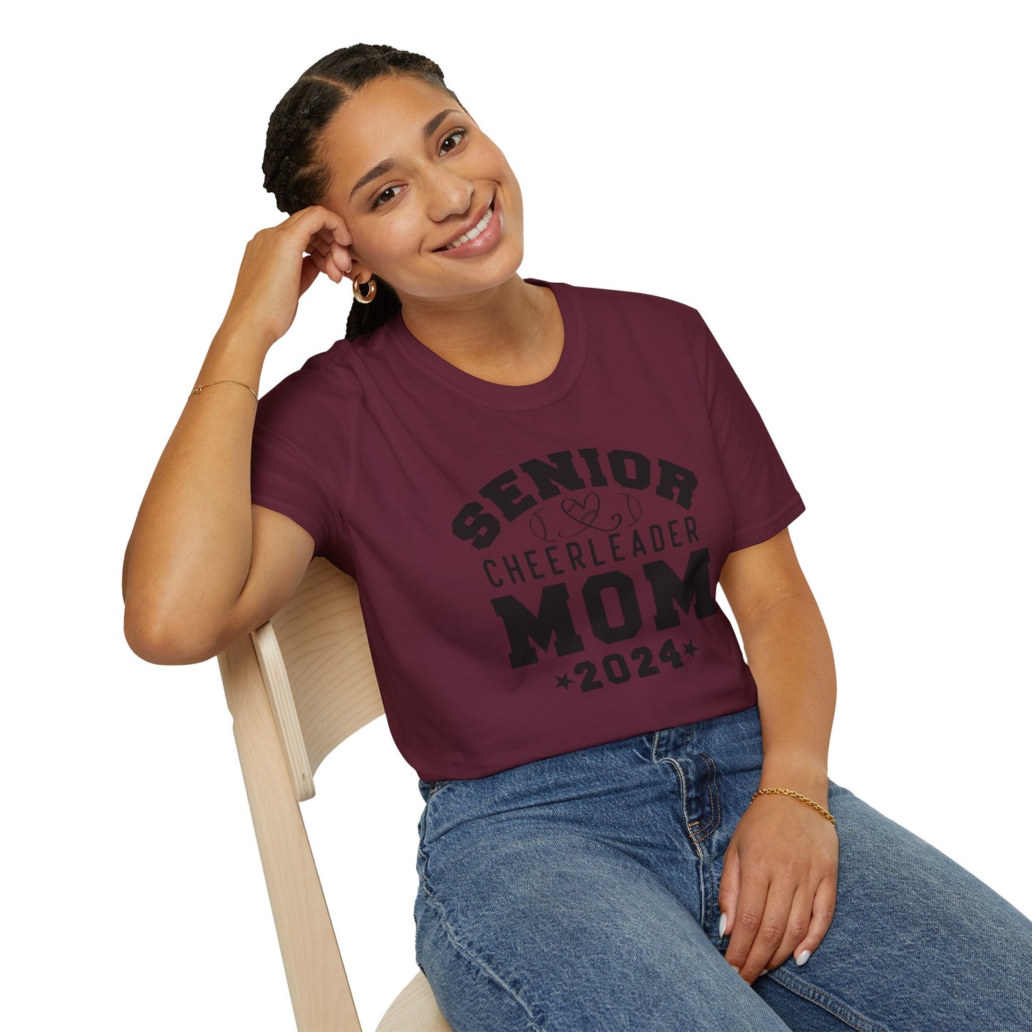 Senior Cheerleader Mom | Unisex Softstyle T-Shirt