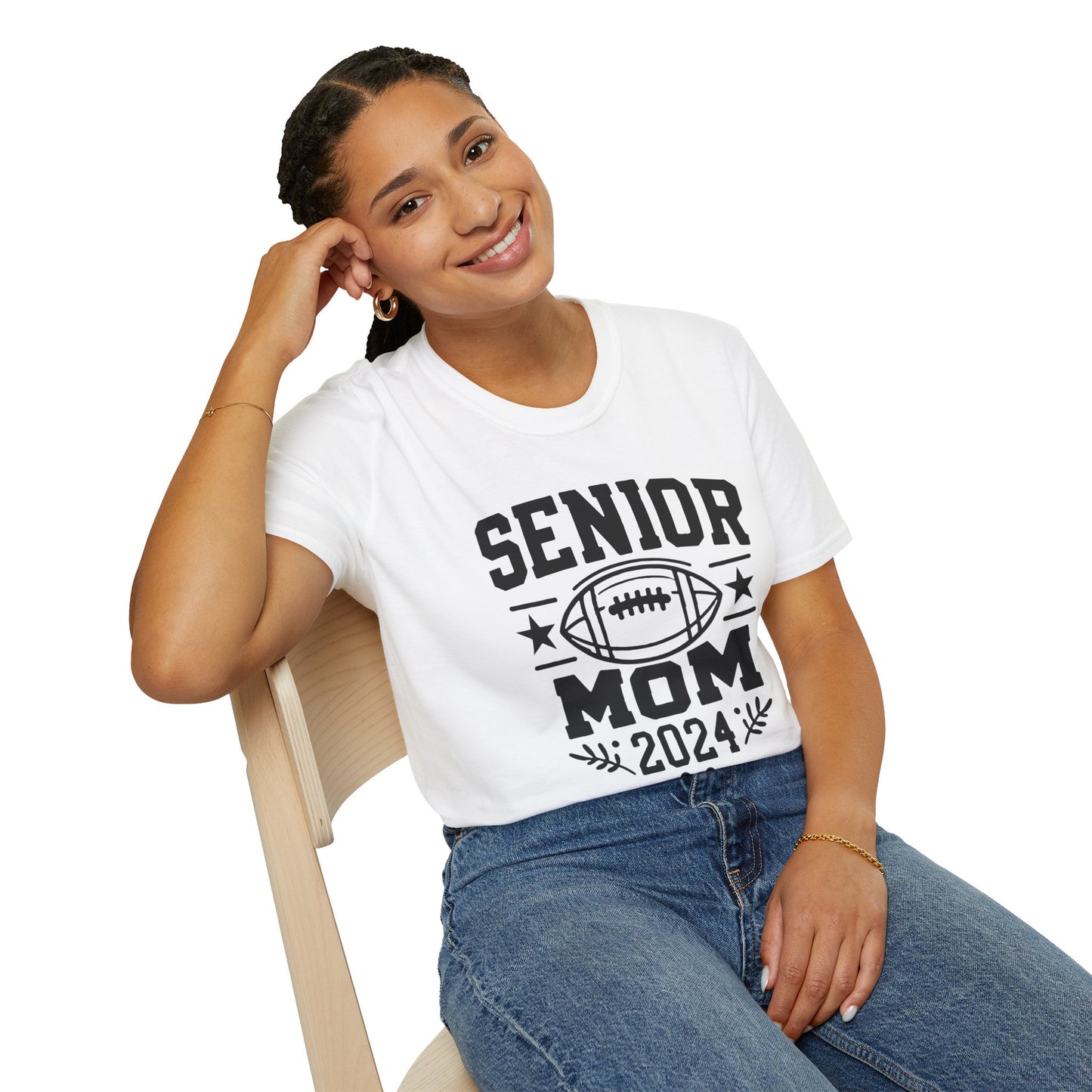 Senior Football Mom | Unisex Softstyle T-Shirt