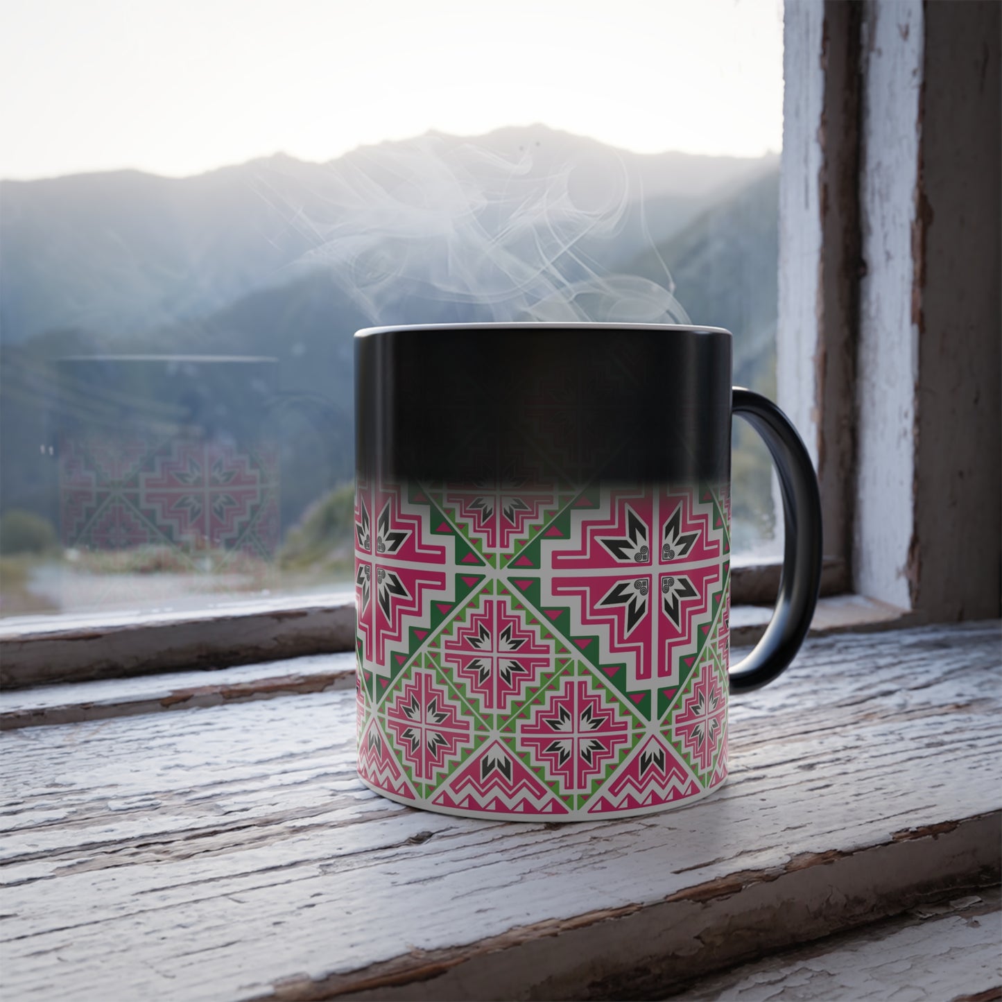 Hmong Tribal Color Morphing Mug, 11oz