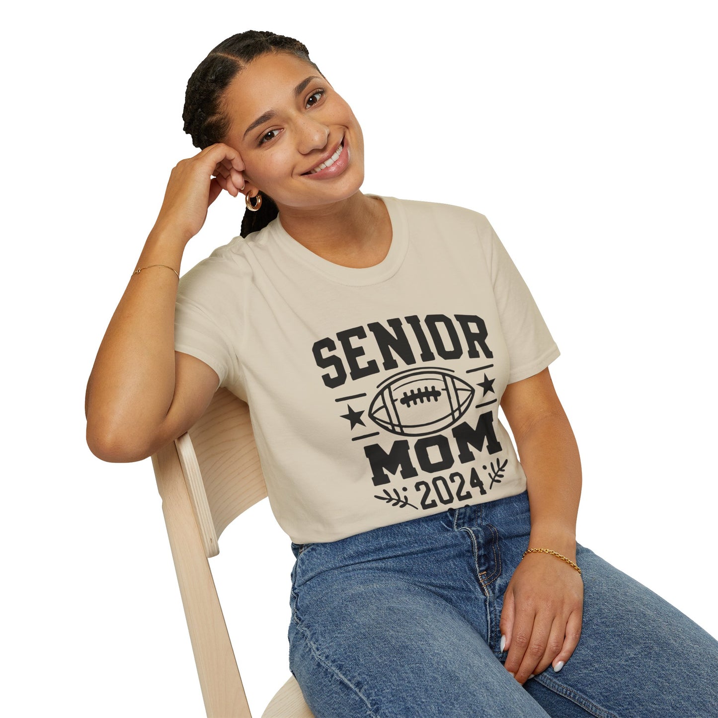 Senior Football Mom | Unisex Softstyle T-Shirt