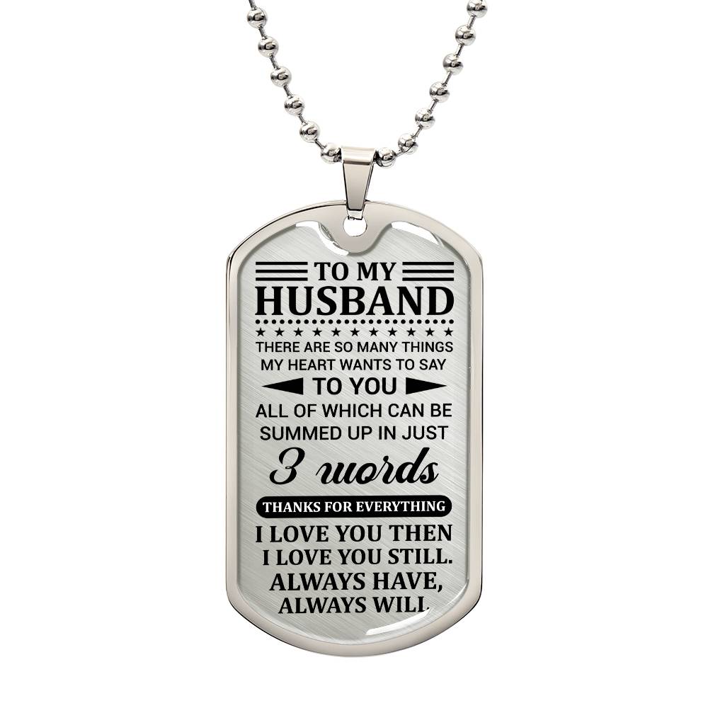 To My Husband | Dog Tag