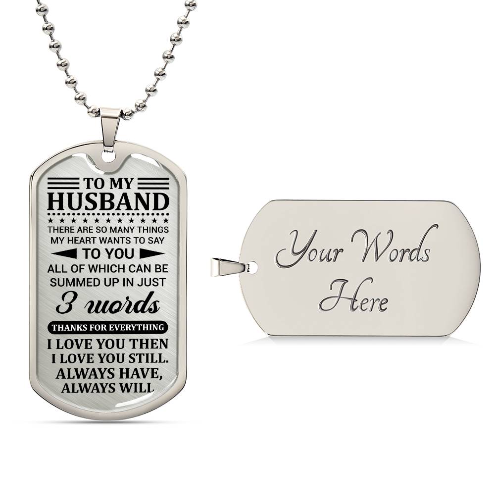 To My Husband | Dog Tag