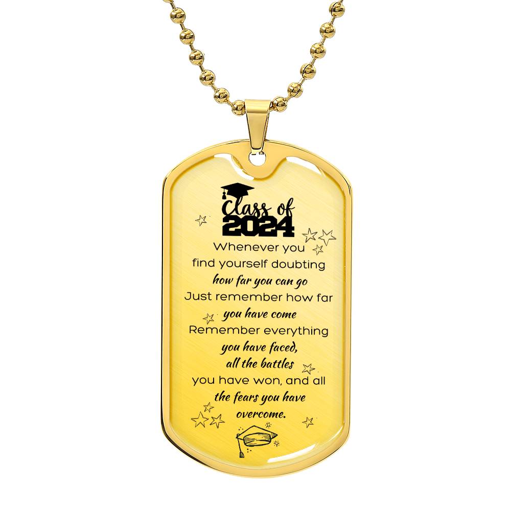 Class of 2024 Graduate | Dog Tag Necklace