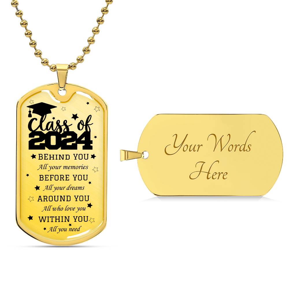 Class of 2024 | Dog Tag Necklace