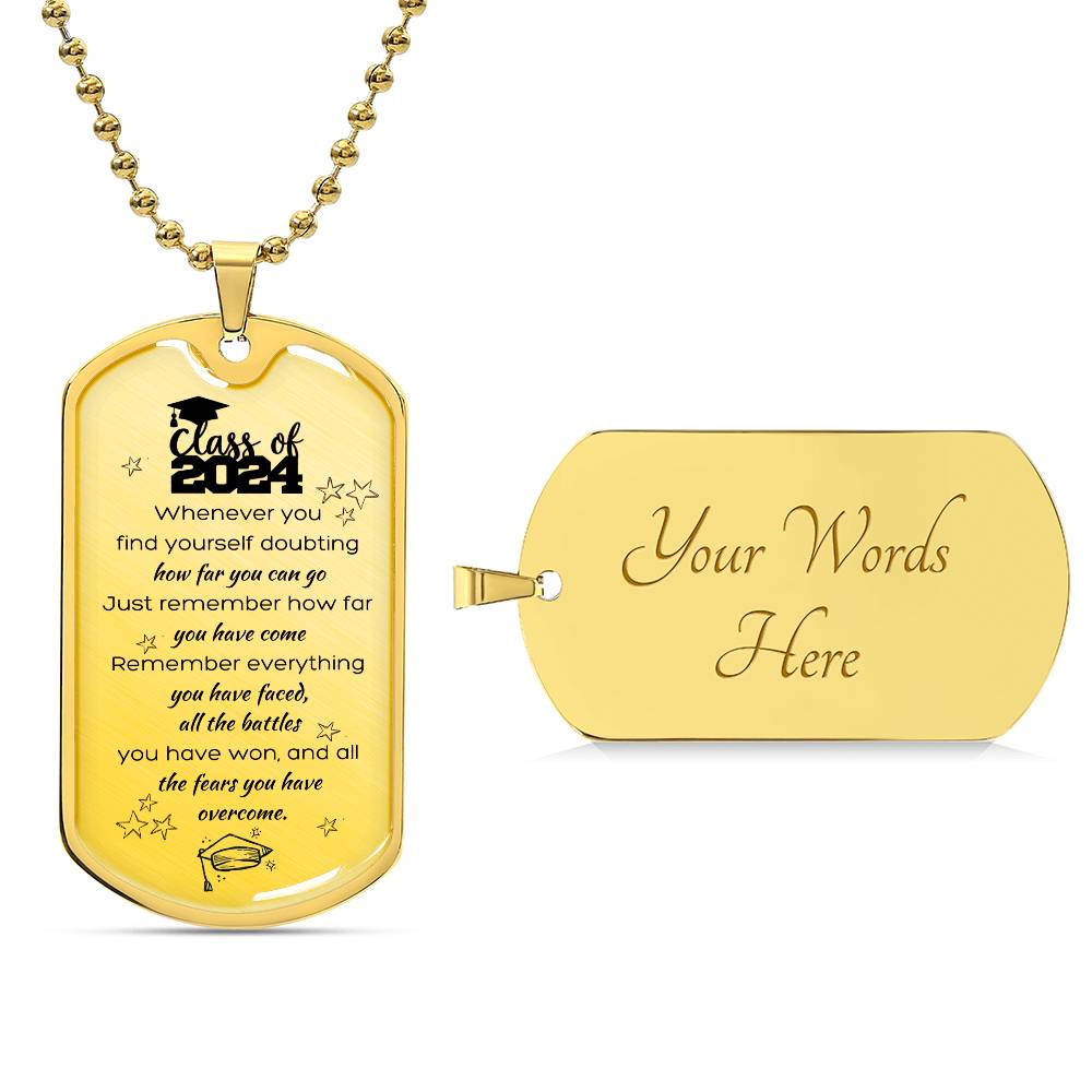 Class of 2024 Graduate | Dog Tag Necklace