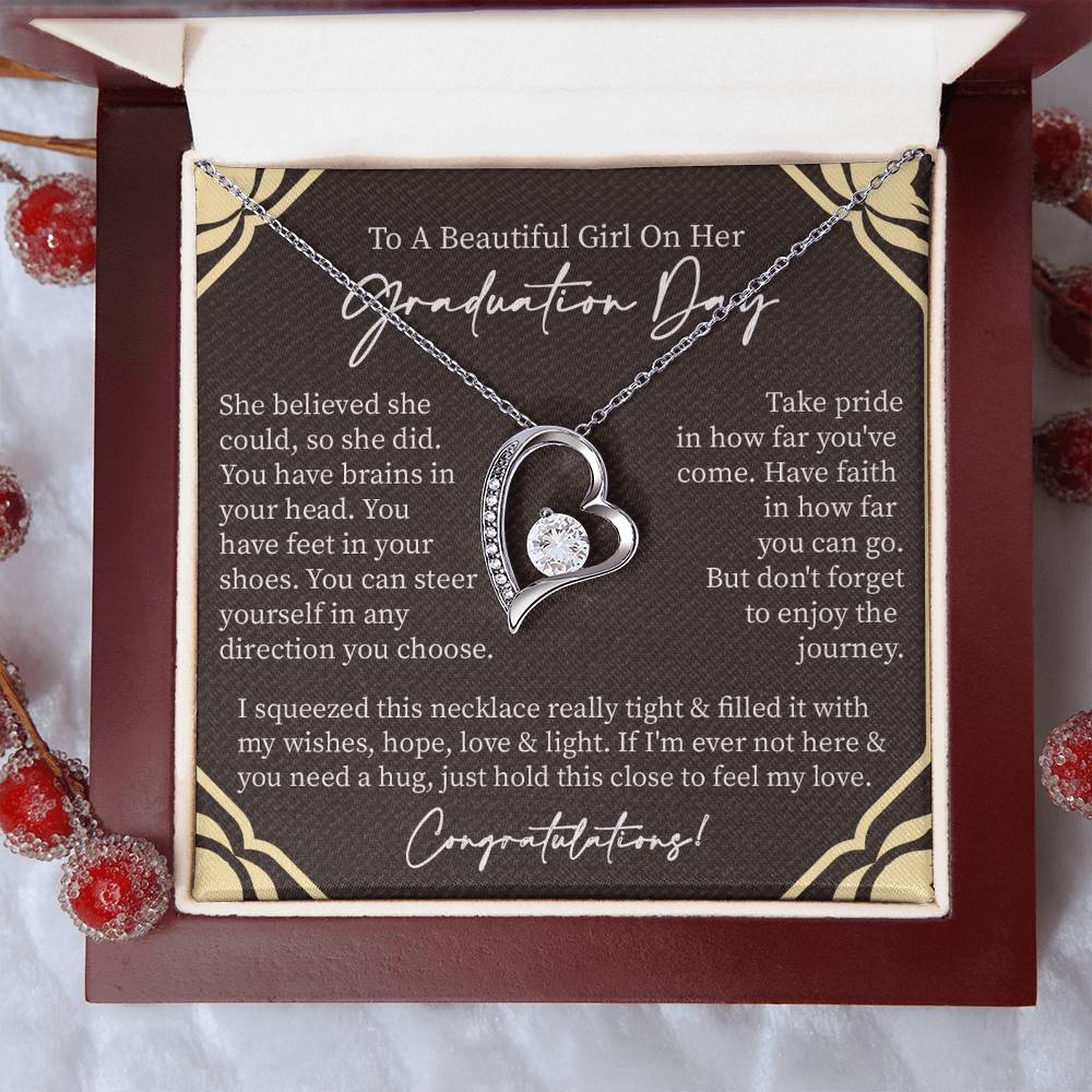 To A Beautiful Girl On Her Graduation Day | Forever Love Necklace