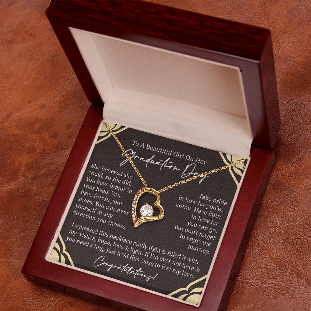 To A Beautiful Girl On Her Graduation Day | Forever Love Necklace