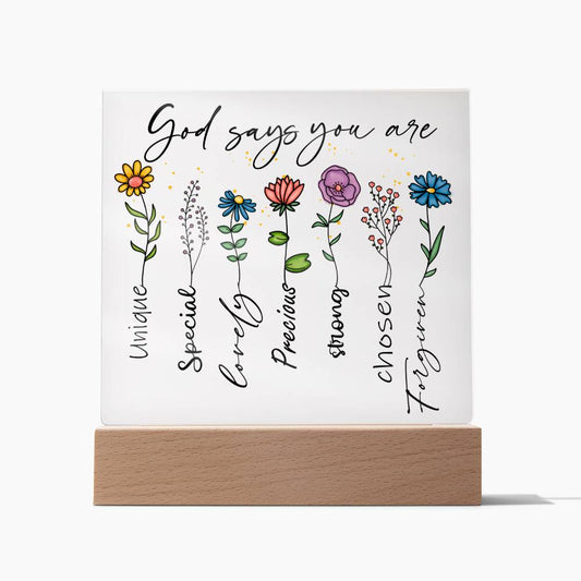 God Says You Are | Acrylic Plaque