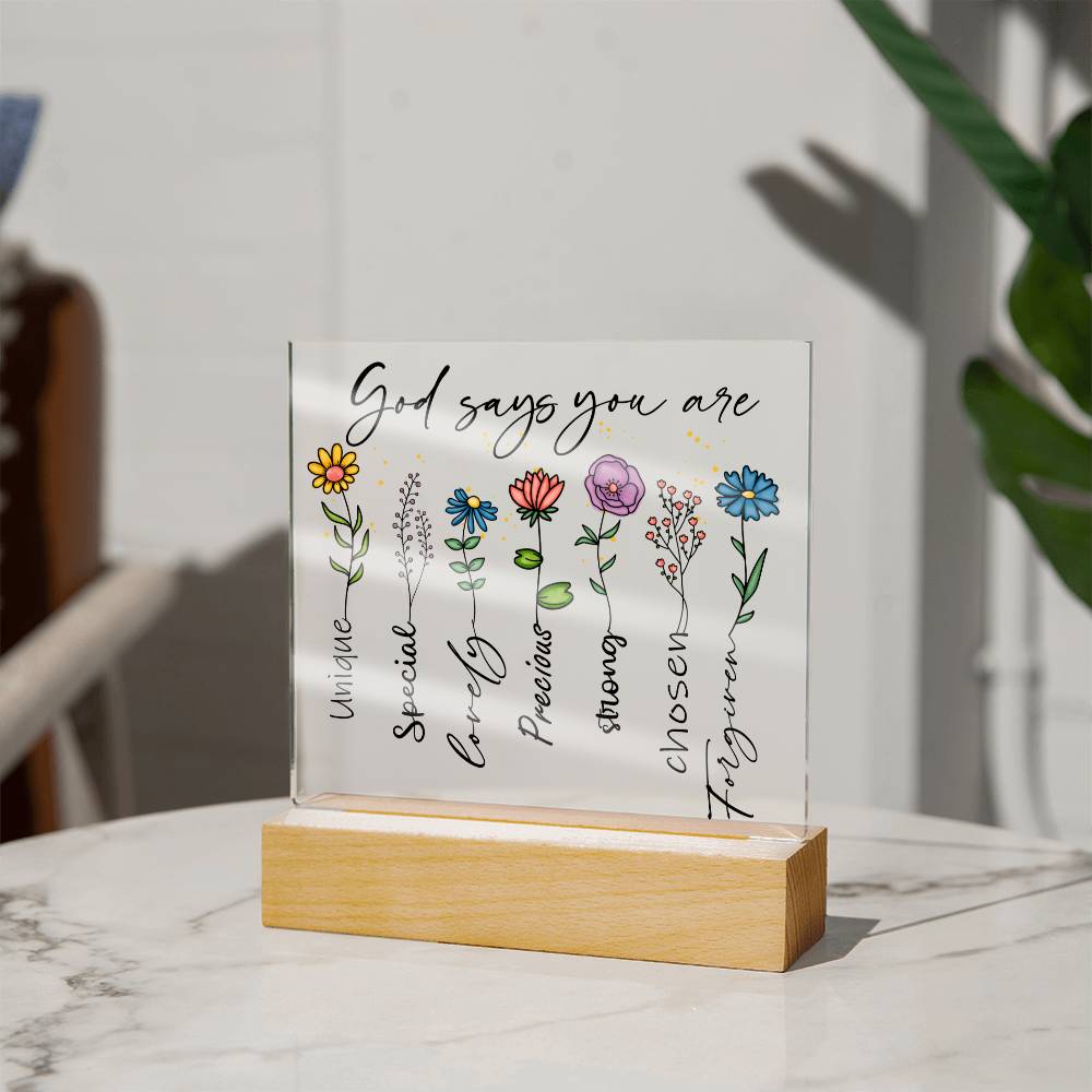 God Says You Are | Acrylic Plaque