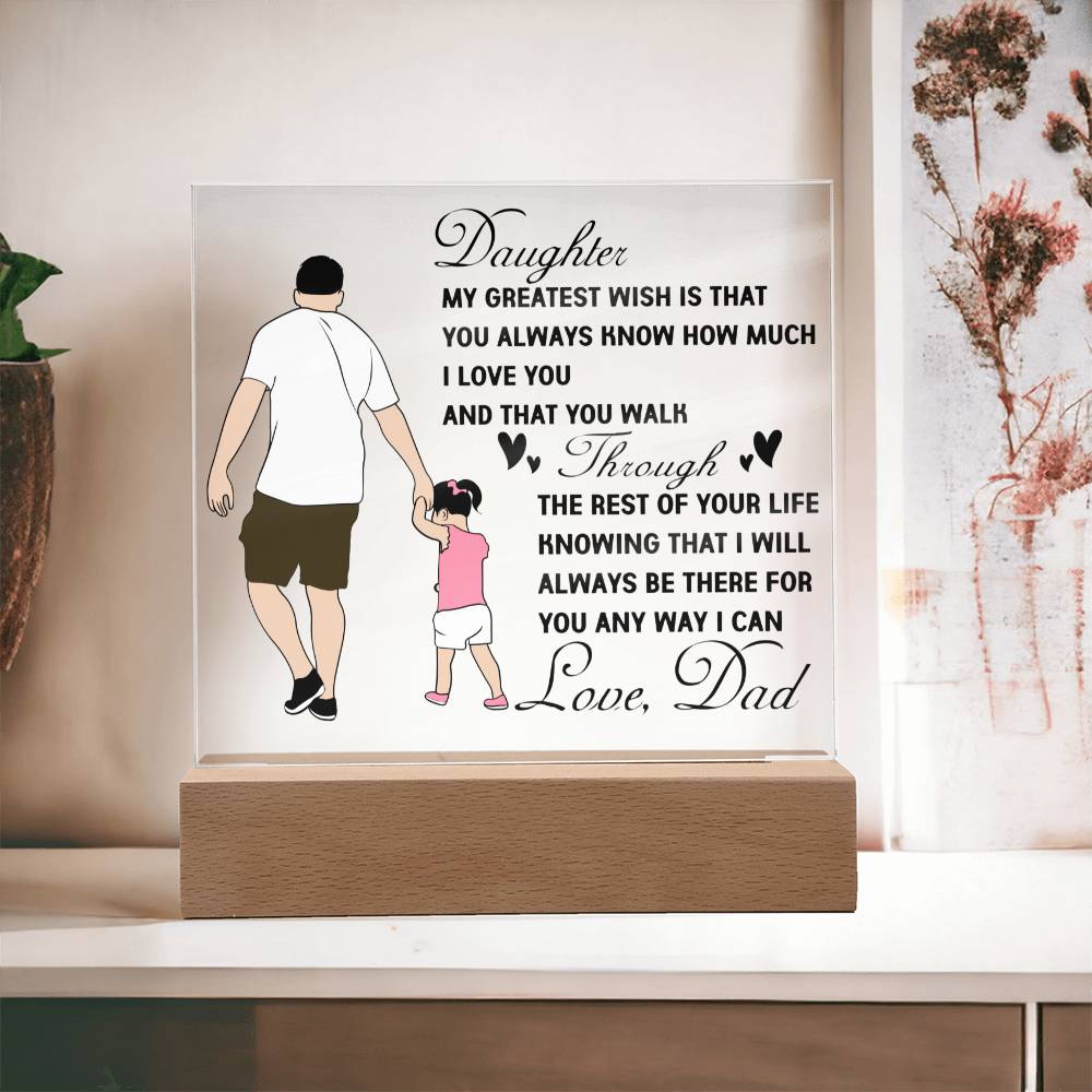 To My Daughter | Square Acrylic Plaque