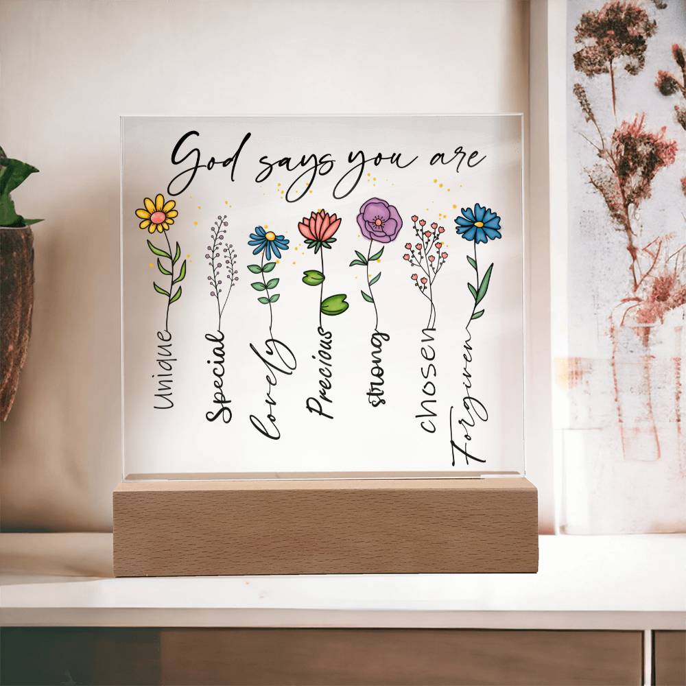 God Says You Are | Acrylic Plaque