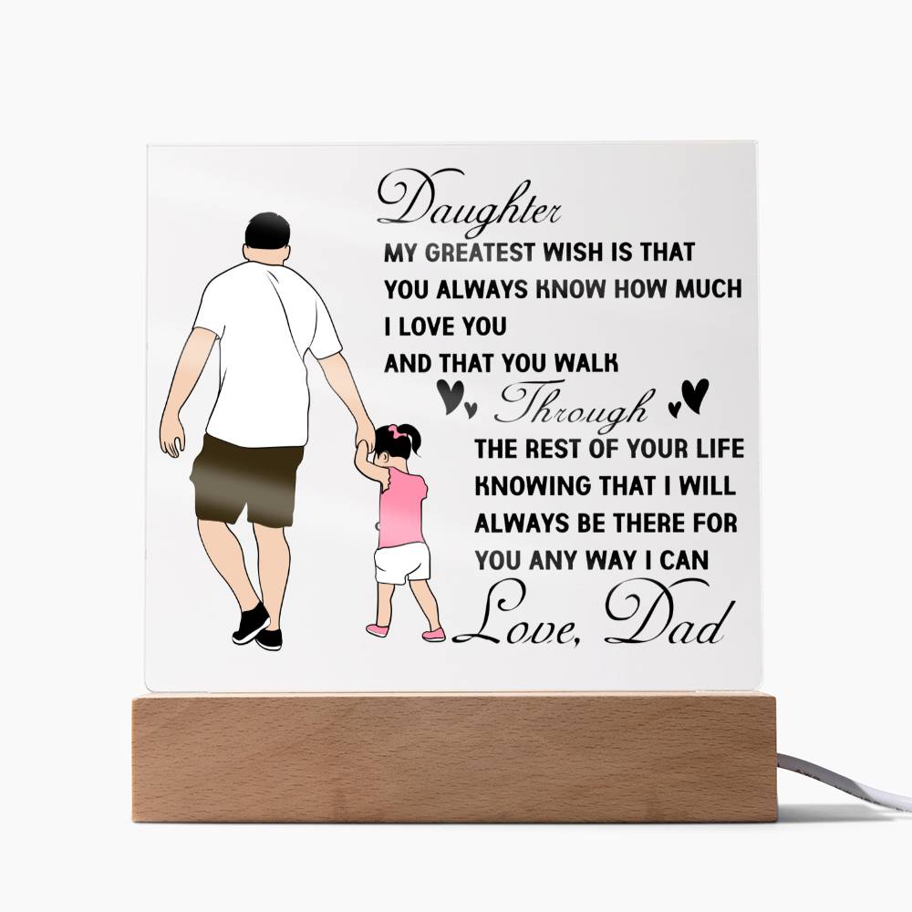 To My Daughter | Square Acrylic Plaque