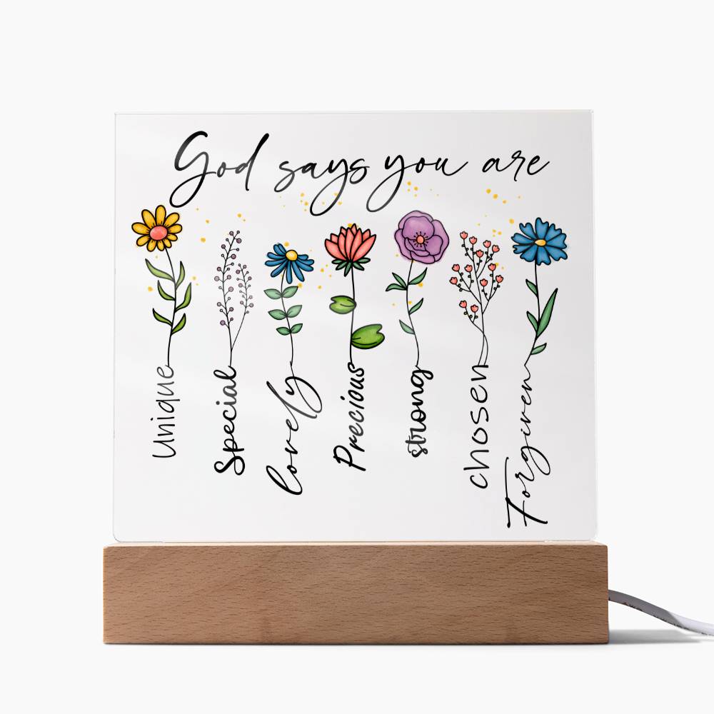 God Says You Are | Acrylic Plaque