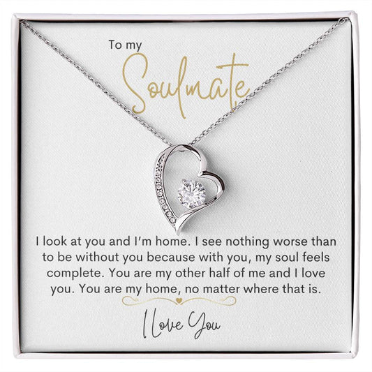 To My Soulmate | I Love You - Forever Love Necklace