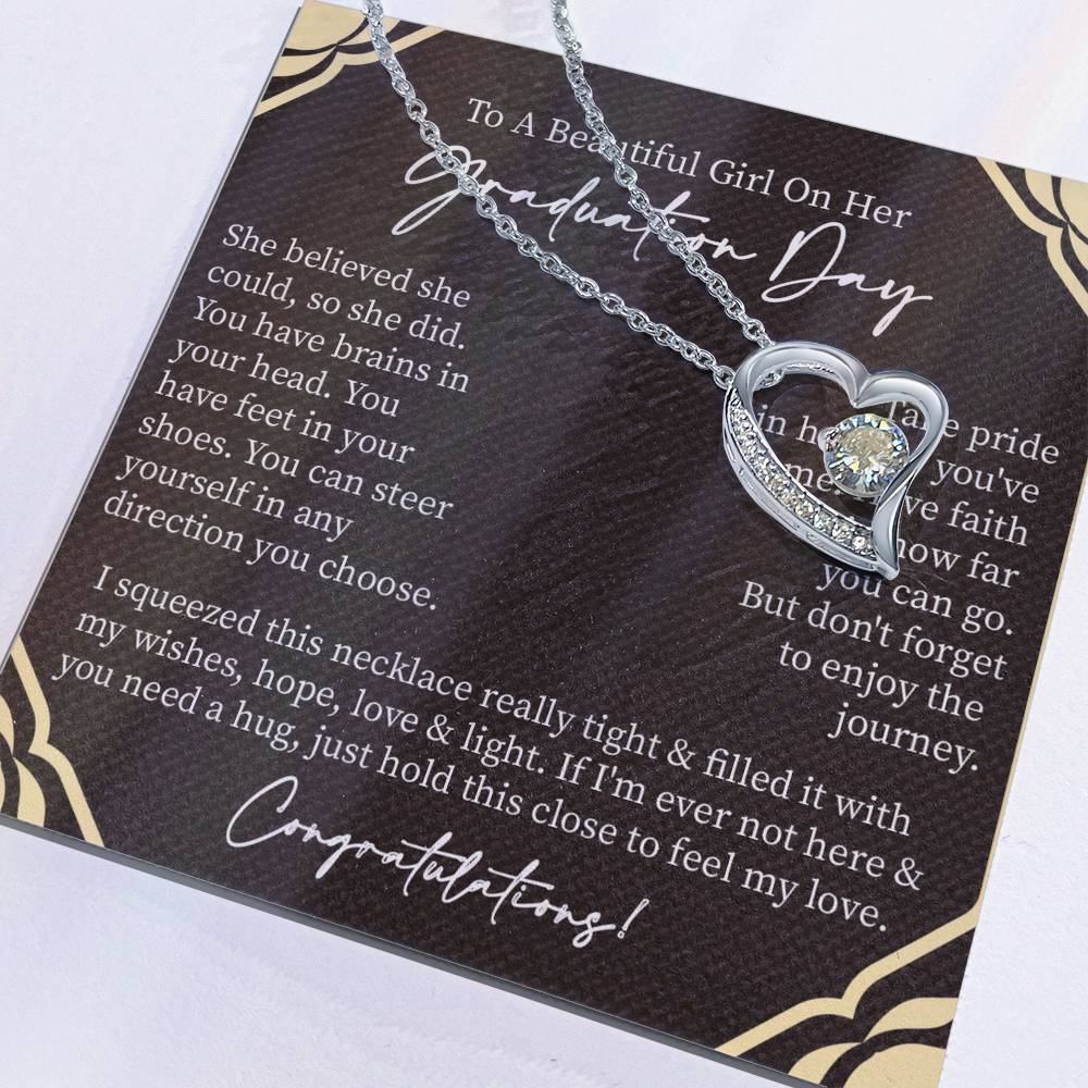 To A Beautiful Girl On Her Graduation Day | Forever Love Necklace