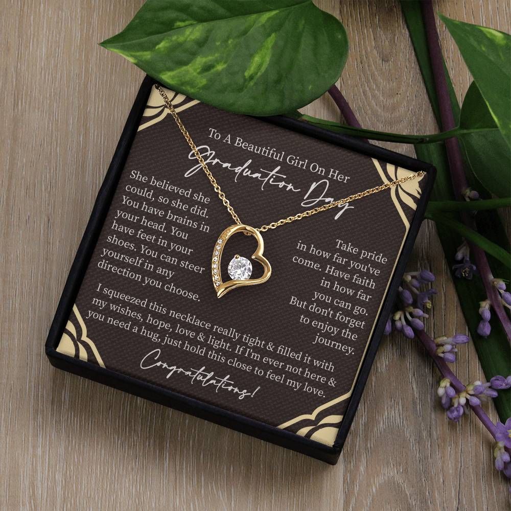 To A Beautiful Girl On Her Graduation Day | Forever Love Necklace