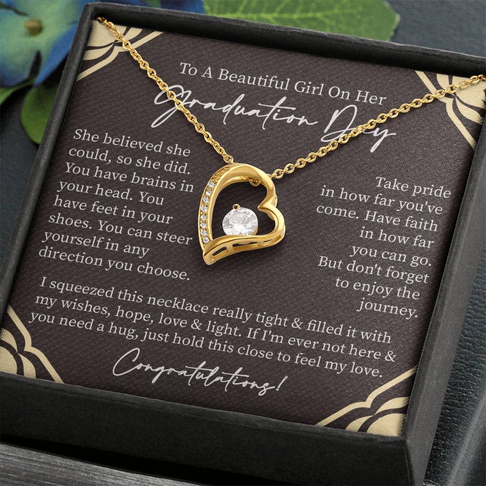 To A Beautiful Girl On Her Graduation Day | Forever Love Necklace