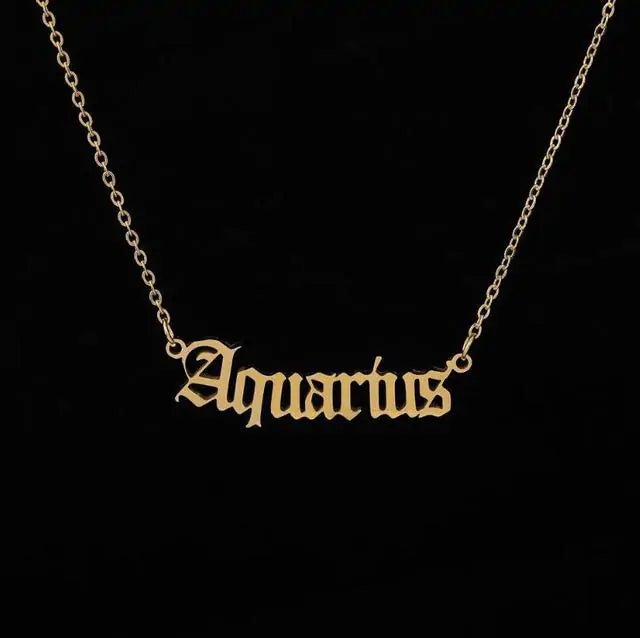 Zodiac Sign Pendant Necklace