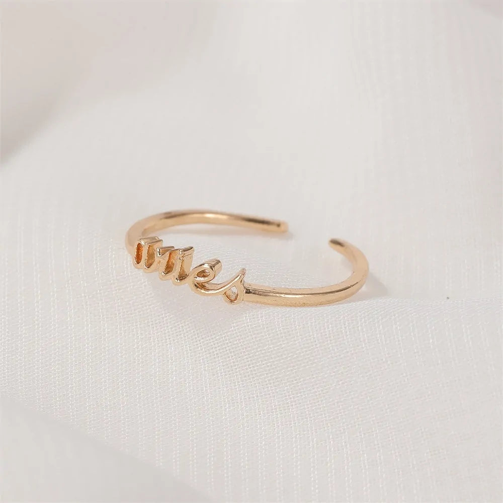 Thin Open Gold Zodiac Rings