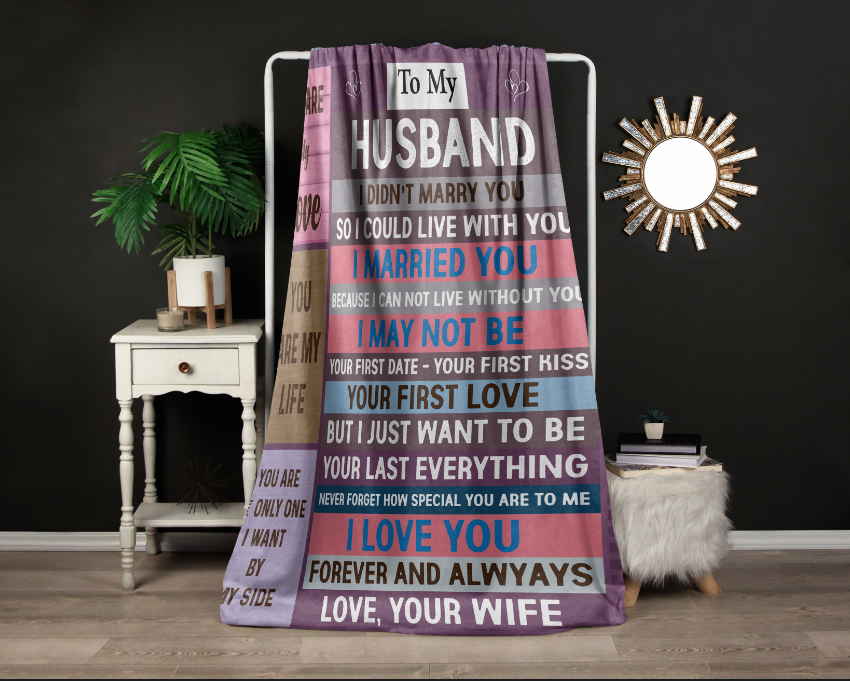 To My Husband | Velveteen Plush Blanket