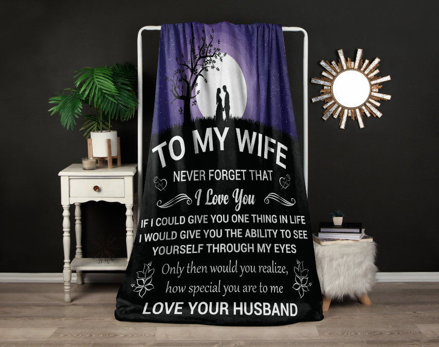 To My Wife | Velveteen Plush Blanket